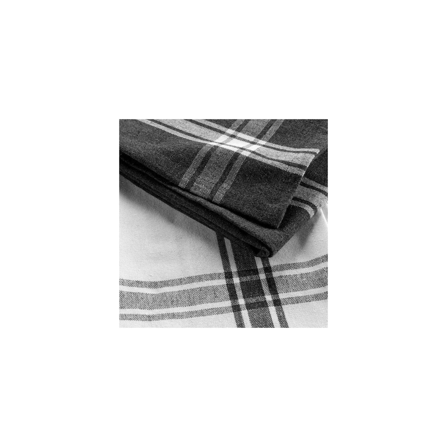 Lot De 2 Torchons "cuisiline" 50x70cm Anthracite