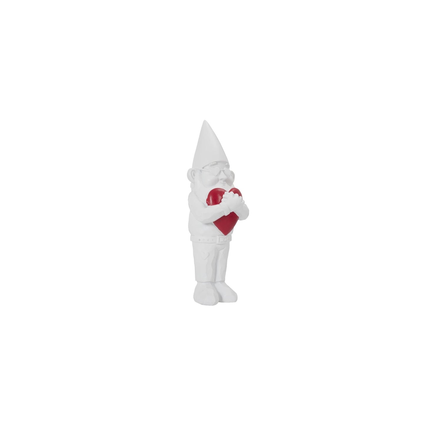 Statuette Design "Nain de Jardin Love" 33cm Blanc