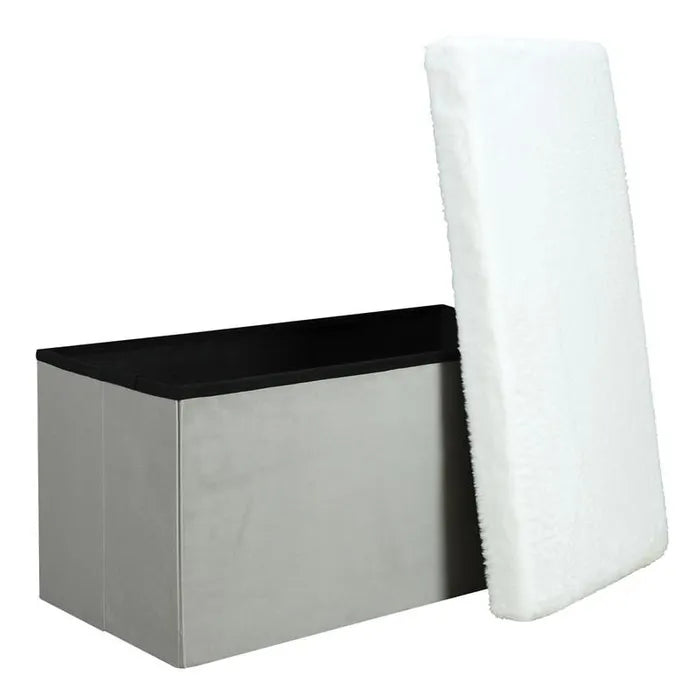 Banc & Coffre De Rangement "léo" 77cm Gris