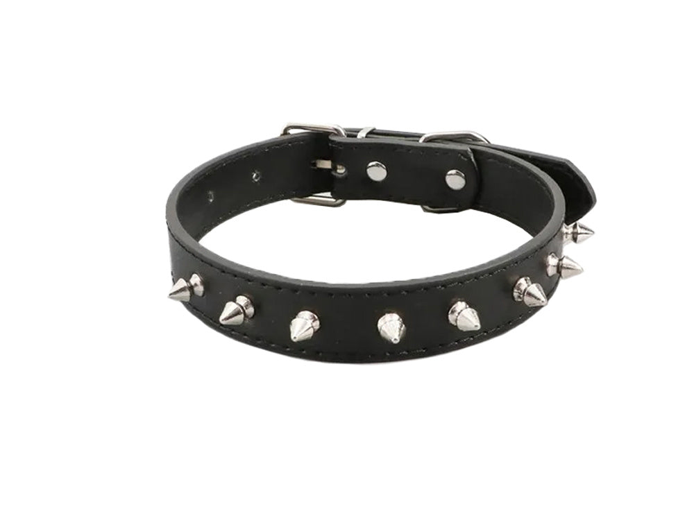 Collier chien clouté cuir eco réglable L