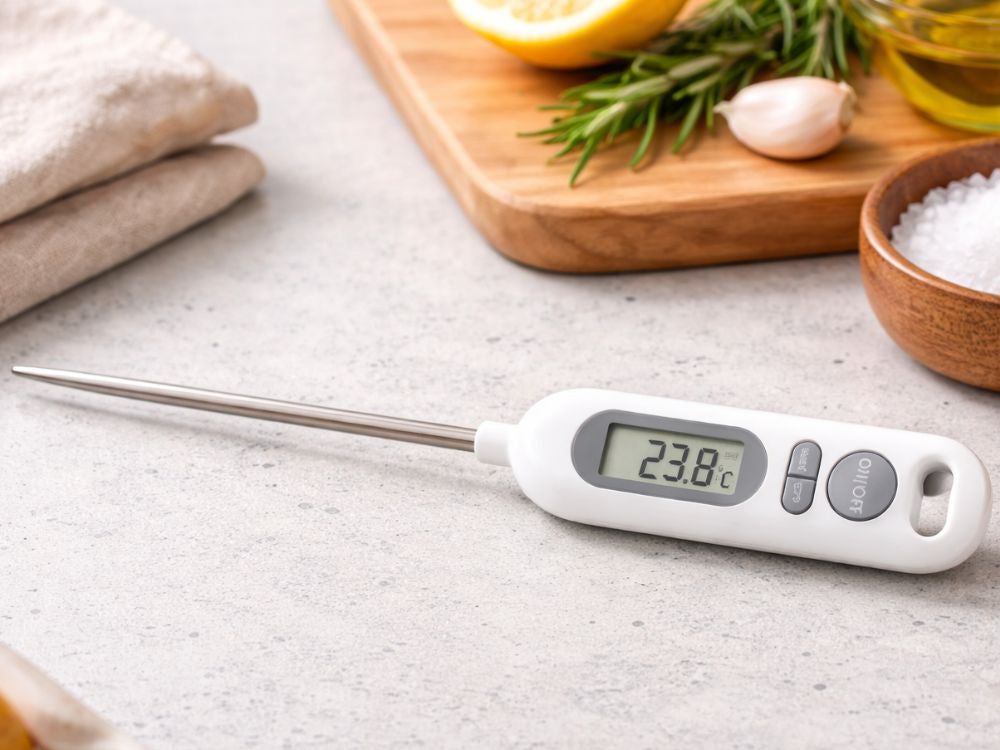 Thermomètre de cuisine numérique à sonde pour viande et rôti, avec pointe et écran lcd, résistant à l'eau
