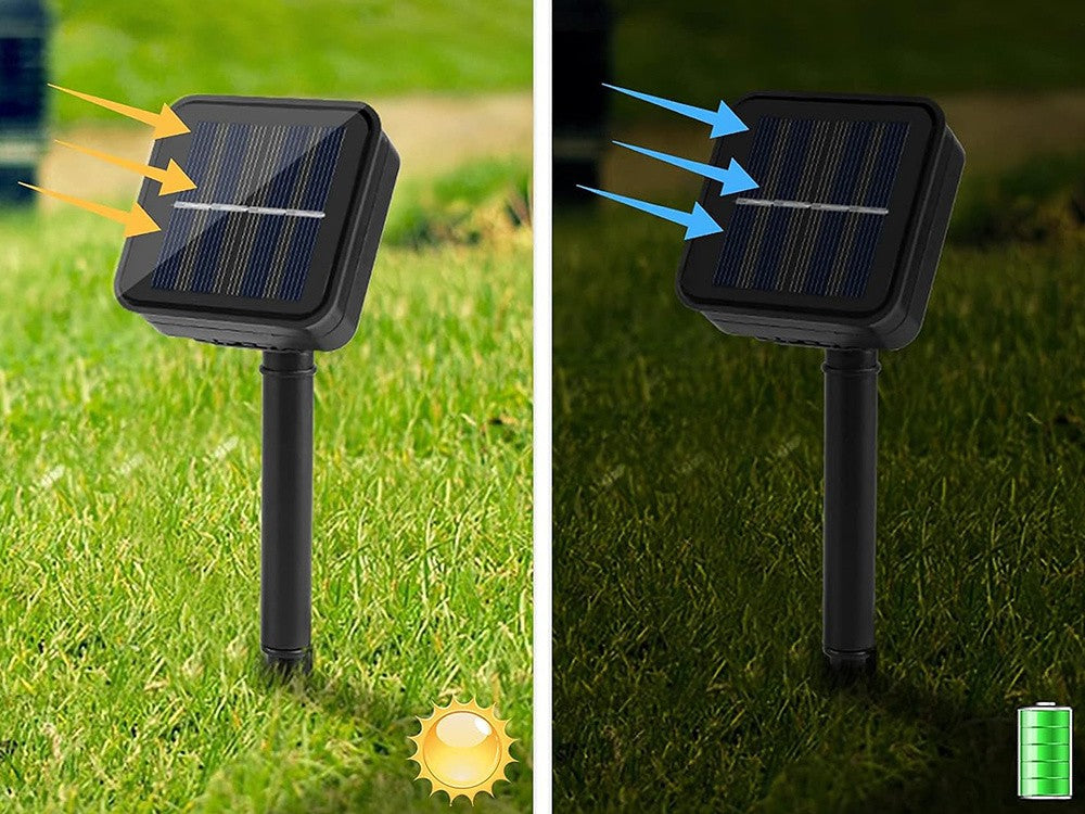 Guirlande de jardin 20 led solaire multicolore