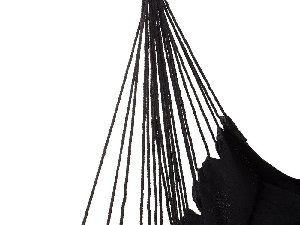 Hamac brésilien suspendu avec 2 coussins noir