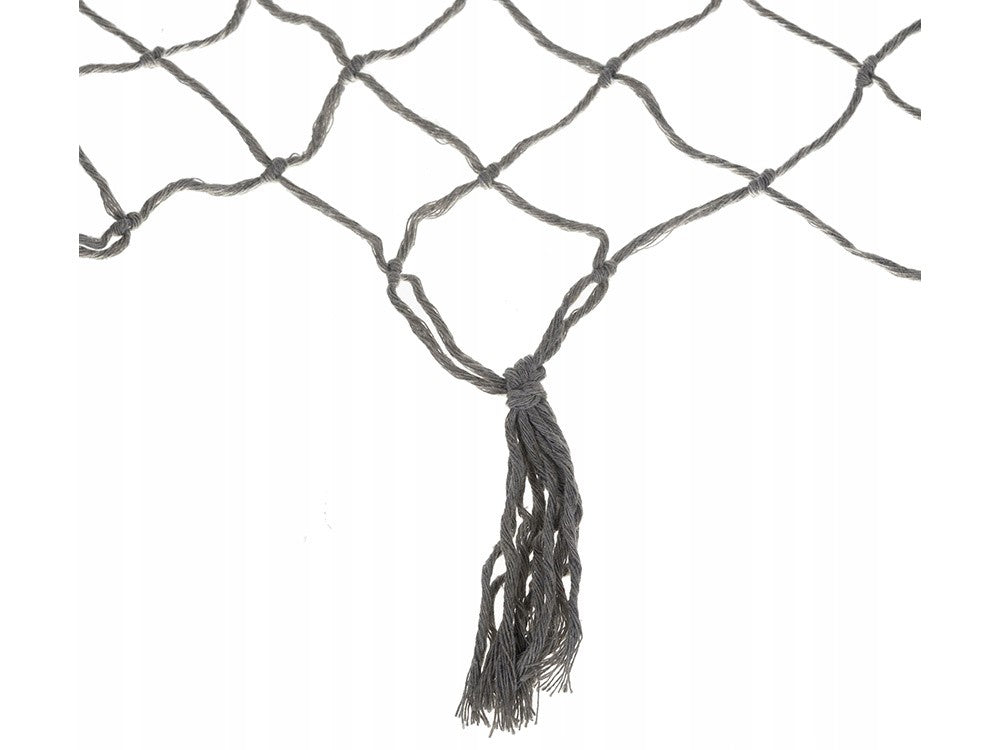Hamac de jardin suspendu grande taille, housse avec serre-tête en cordes 200 cm gris