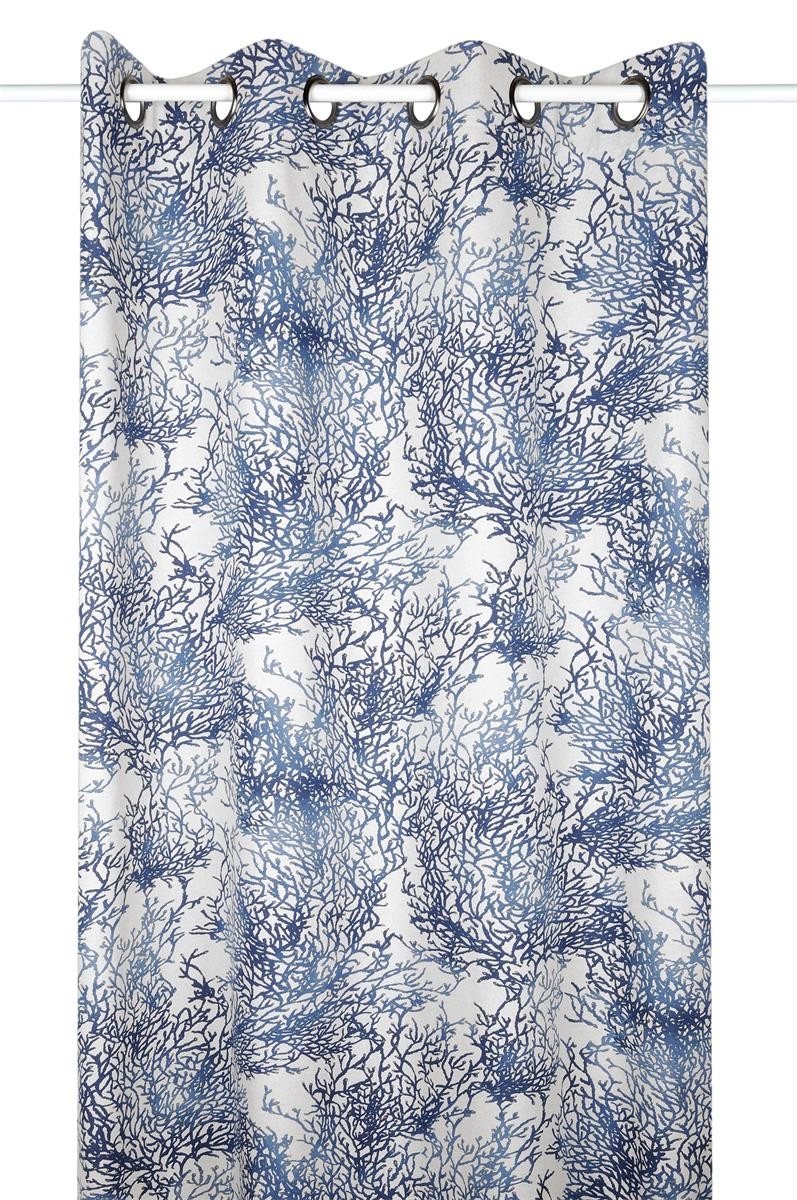RIDEAU CALEDONIE BLEU 135X250 cm