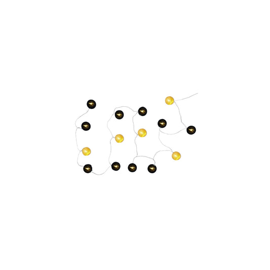 Guirlande Lumineuse Led "boule" 360cm Noir & Or