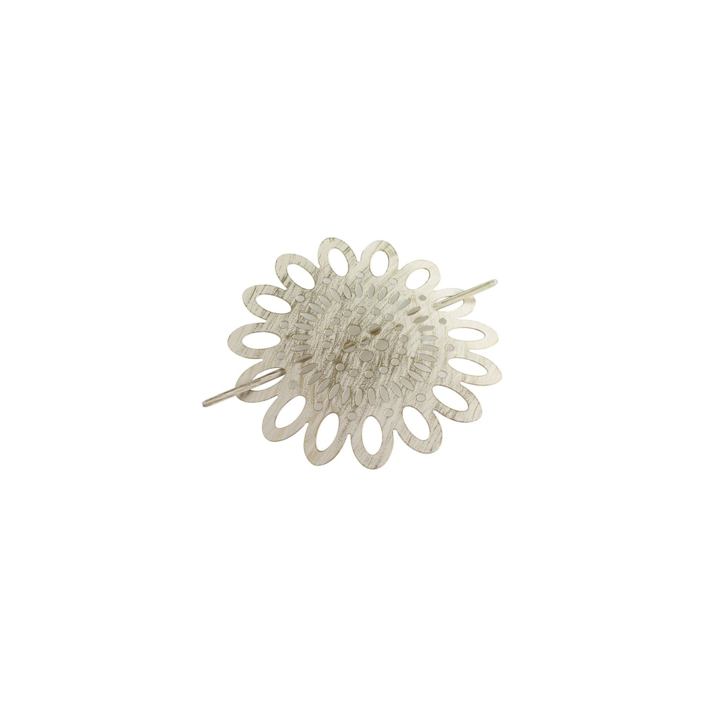 Embrasse De Rideau Broche "mandy" 17cm Blanc
