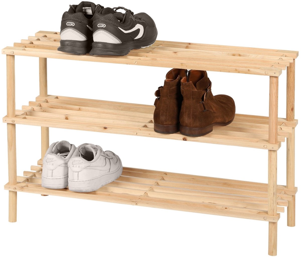 ETAGERE RANGE CHAUSSURES 3 NIVEAUX 73X26XH48CM