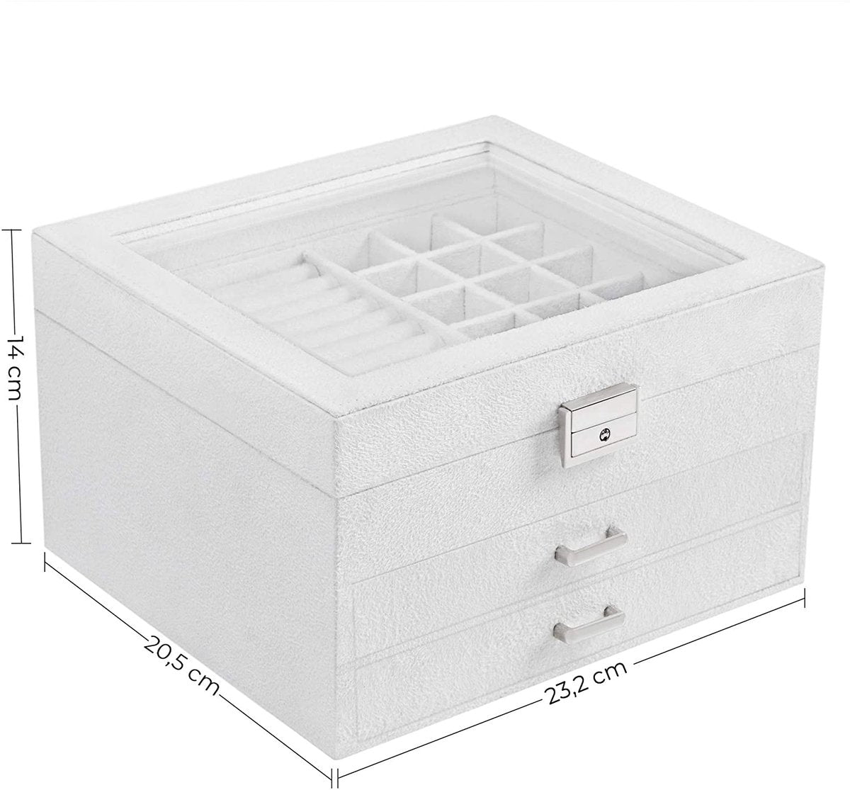 Boîte à bijoux à 3 niveaux velours