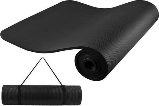 Tapis de yoga - Pilatus - 1 cm d'épaisseur noir