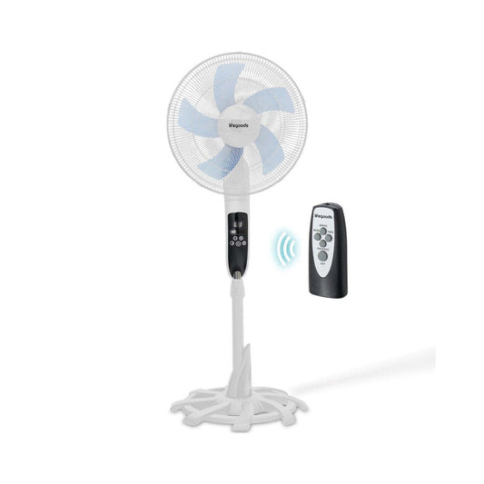 Ventillateur 50w - Oscillant À 80° - Minuterie - Télécommande Blanc