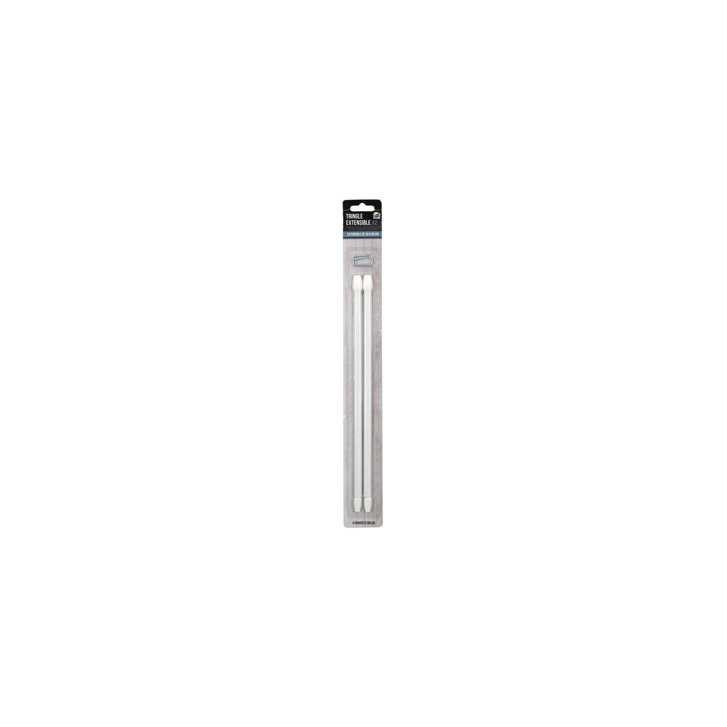 Lot De 2 Tringles Extensibles "paio" 30-50cm Blanc