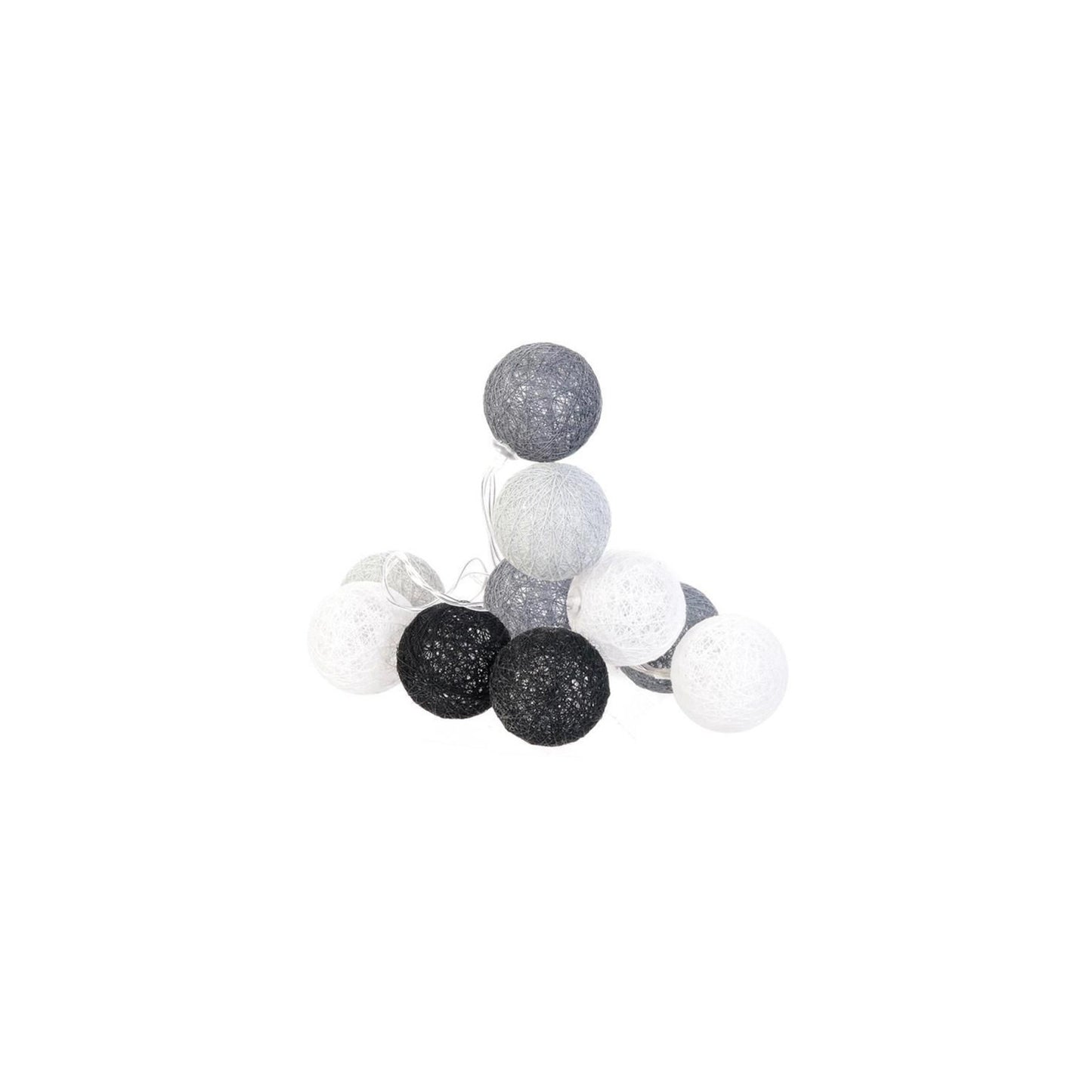 Guirlande Lumineuse À Led "10 Boules" 192cm Gris