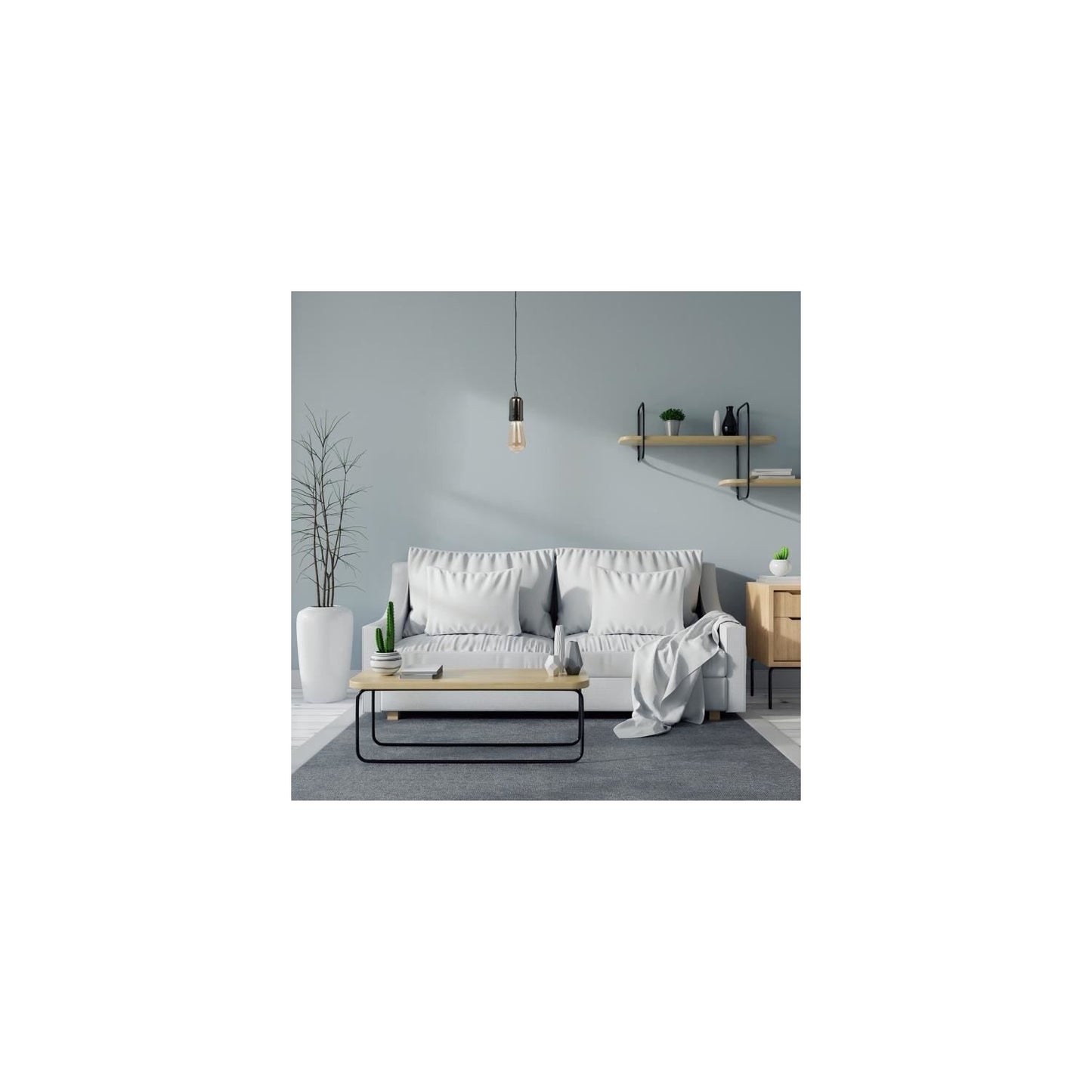 Lampe Suspension Déco "vintage" 9cm Argent