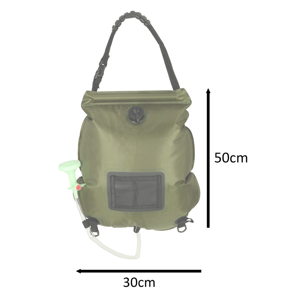 Douche de randonnée solaire de camping 20L XXL avec thermomètre