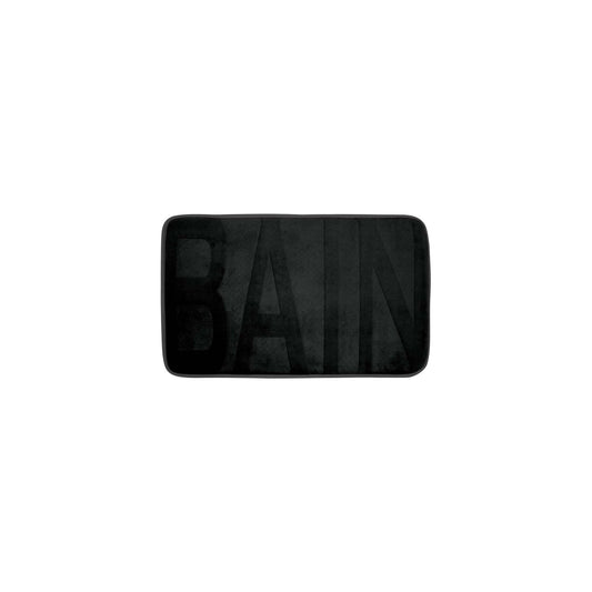 Tapis De Bain Microfibre "relief" 45x75cm Noir