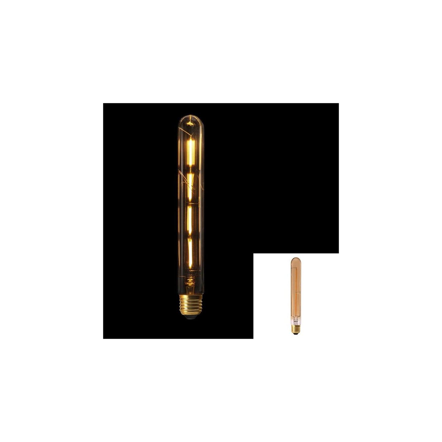 Ampoule Filaments Led "tube" 2w Ambre