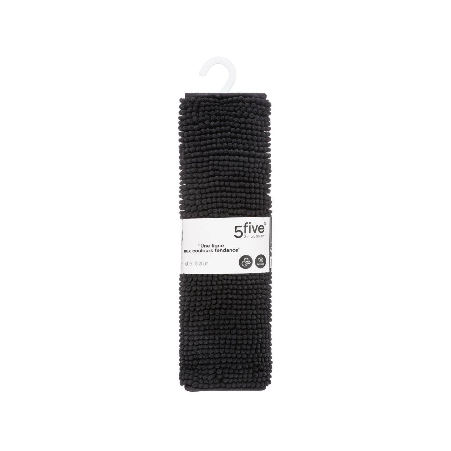 Tapis De Bain 50x80cm Colorama Noir - 5five