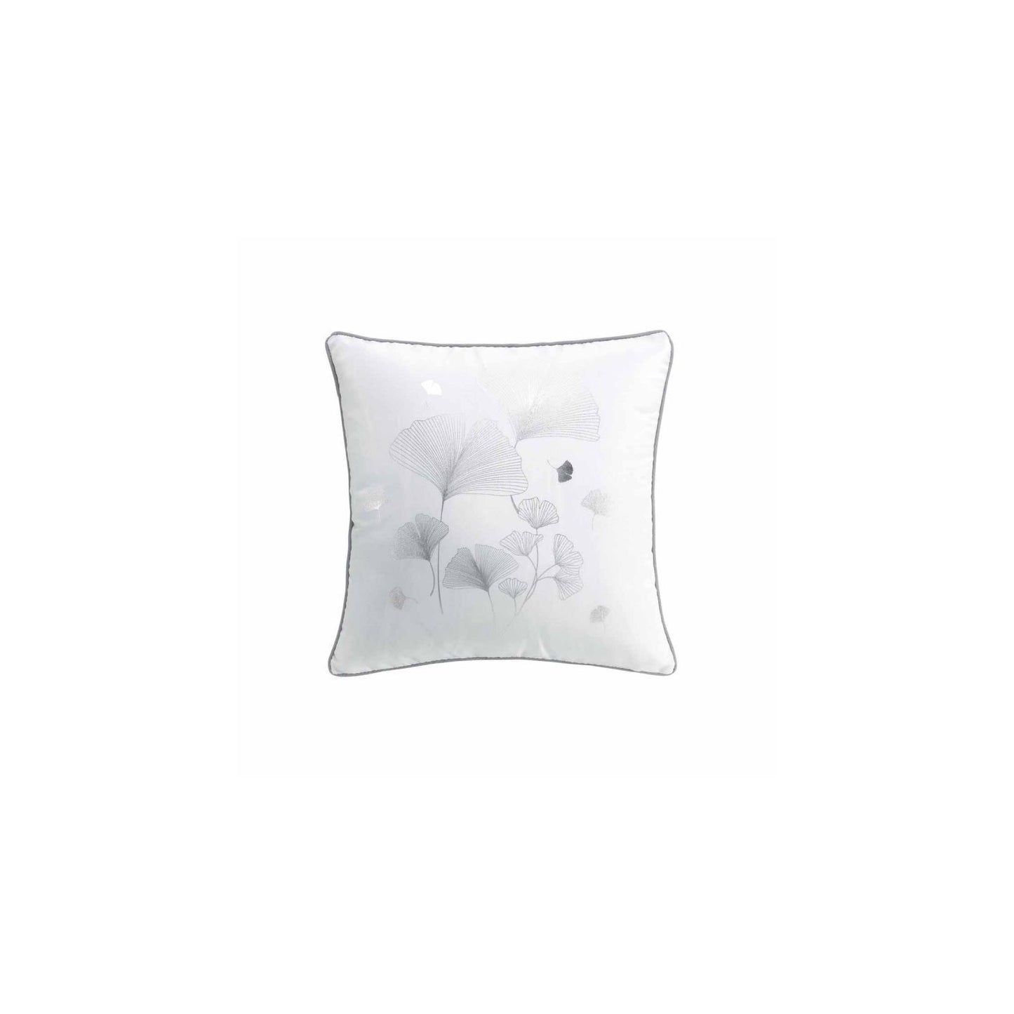 Coussin Déco Imprimé "bloomy" 40x40cm Blanc