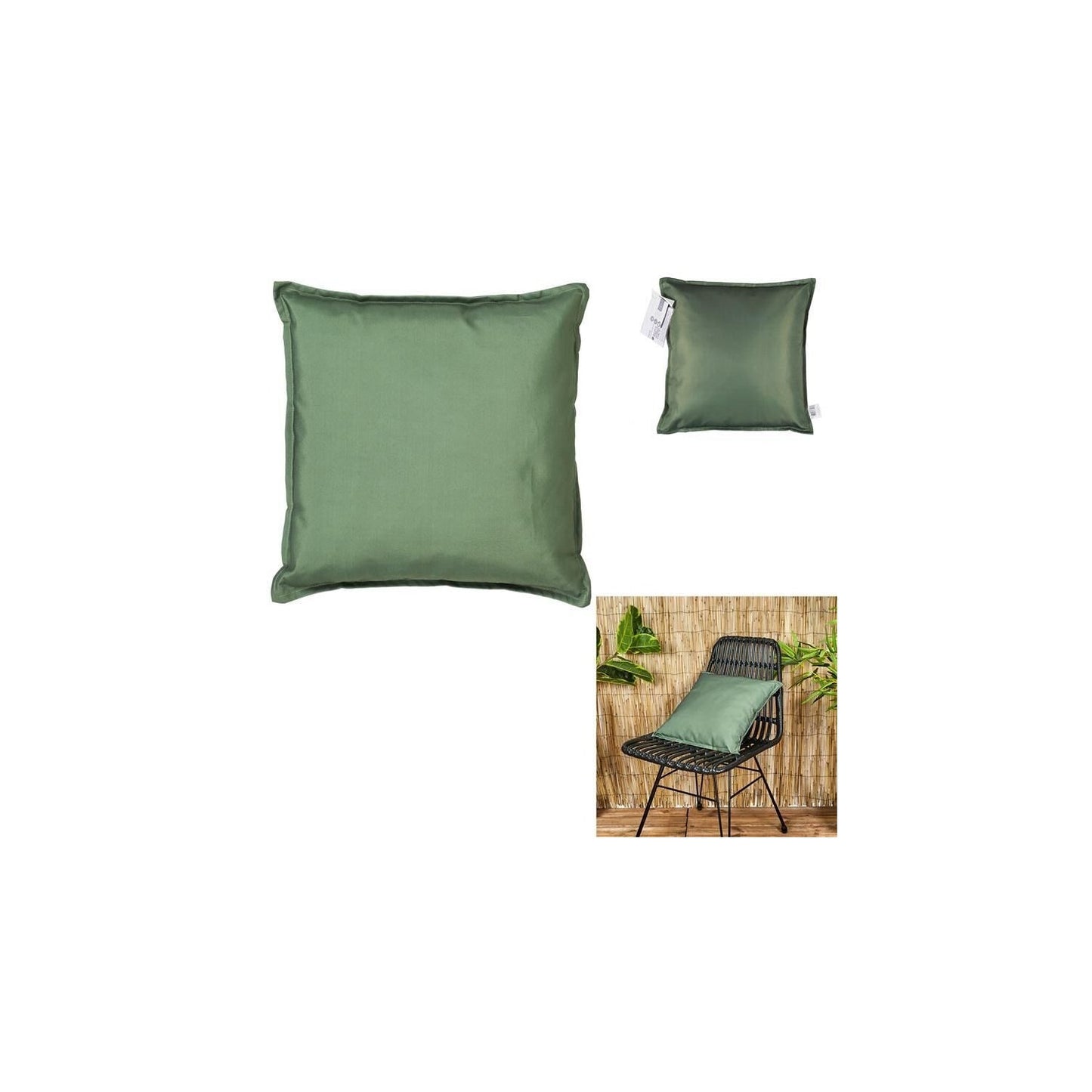Coussin Déco "jardina" 40x40cm Vert Sauge