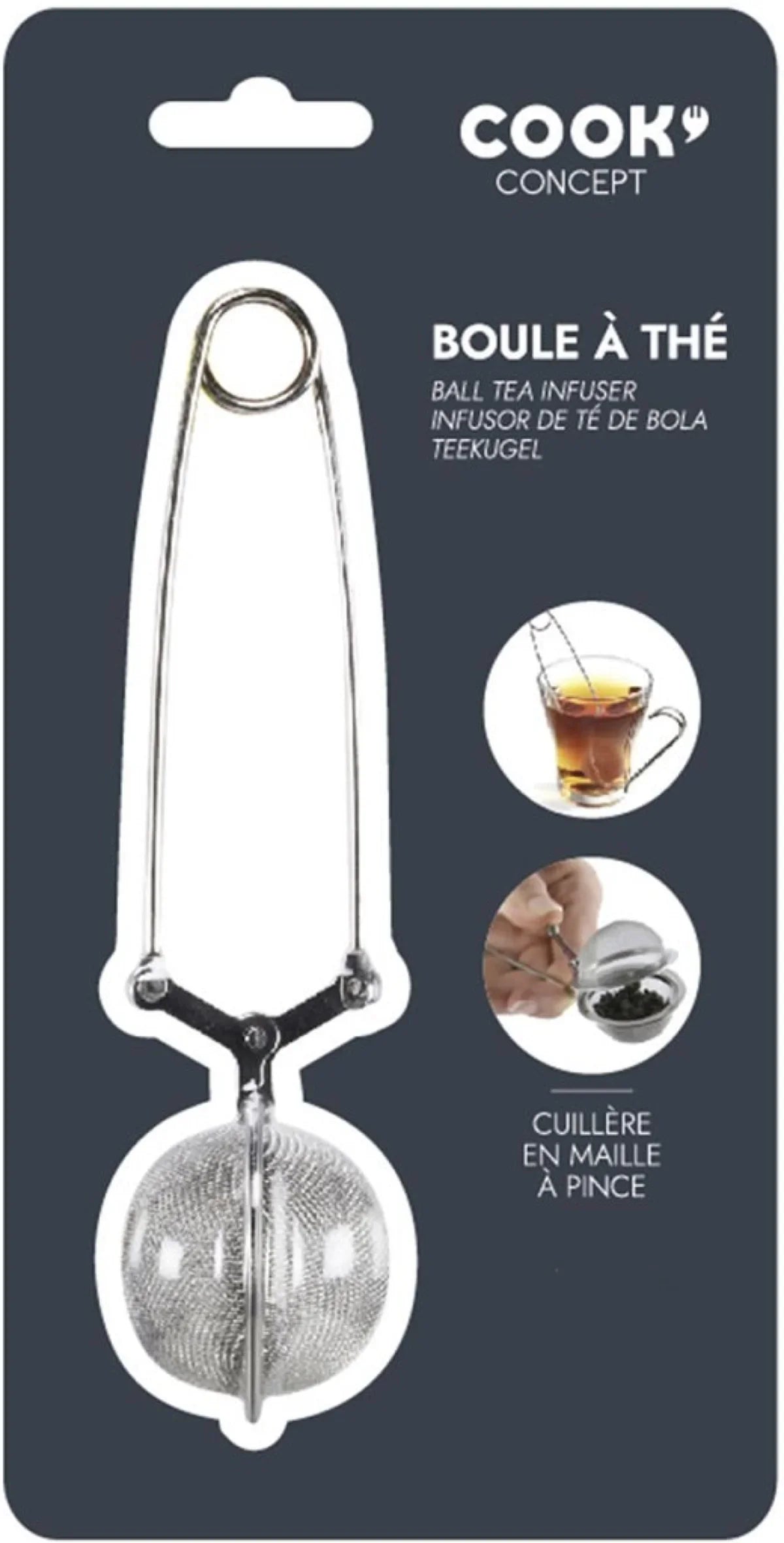 Boule à Thé en Inox "Infuseur" 16cm Argent