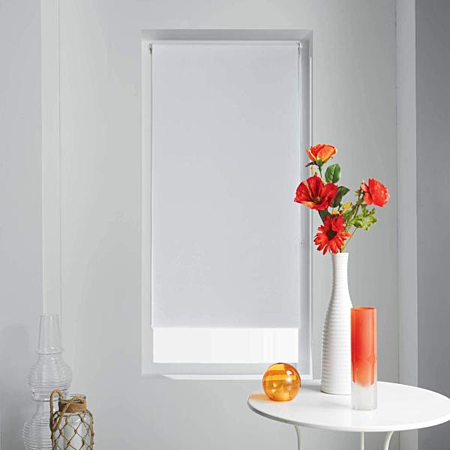 Store Enrouleur Occultant, 60x180cm, Blanc, 100% Polyester, Intérieur