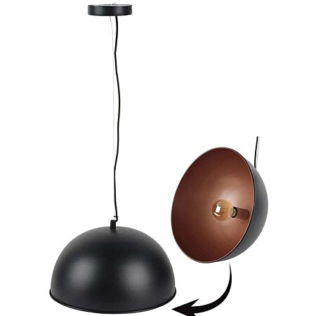 Lampe Suspension En Métal "cinéma" 40cm Noir & Cooper