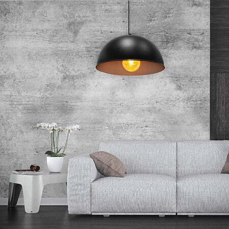 Lampe Suspension En Métal "cinéma" 40cm Noir & Cooper