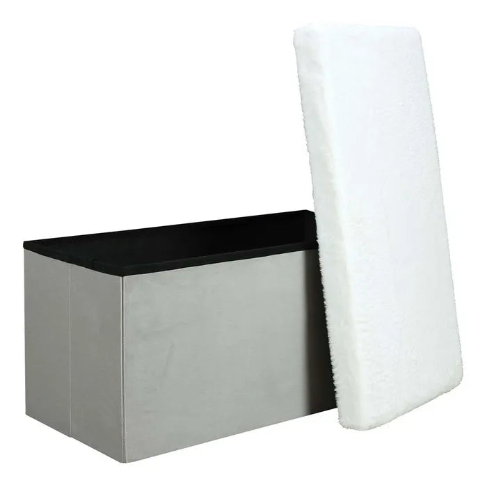 Banc & Coffre De Rangement "léo" 77cm Gris