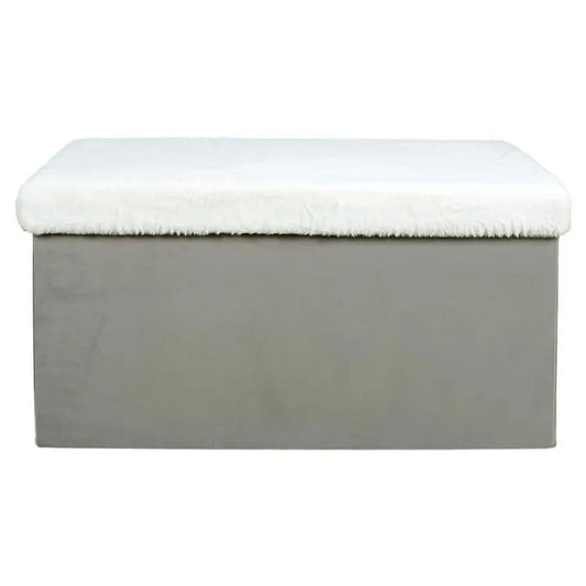 Banc & Coffre De Rangement "léo" 77cm Gris