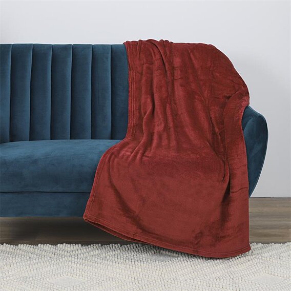 Plaid Microfibre "vienne" 125x150cm Bordeaux