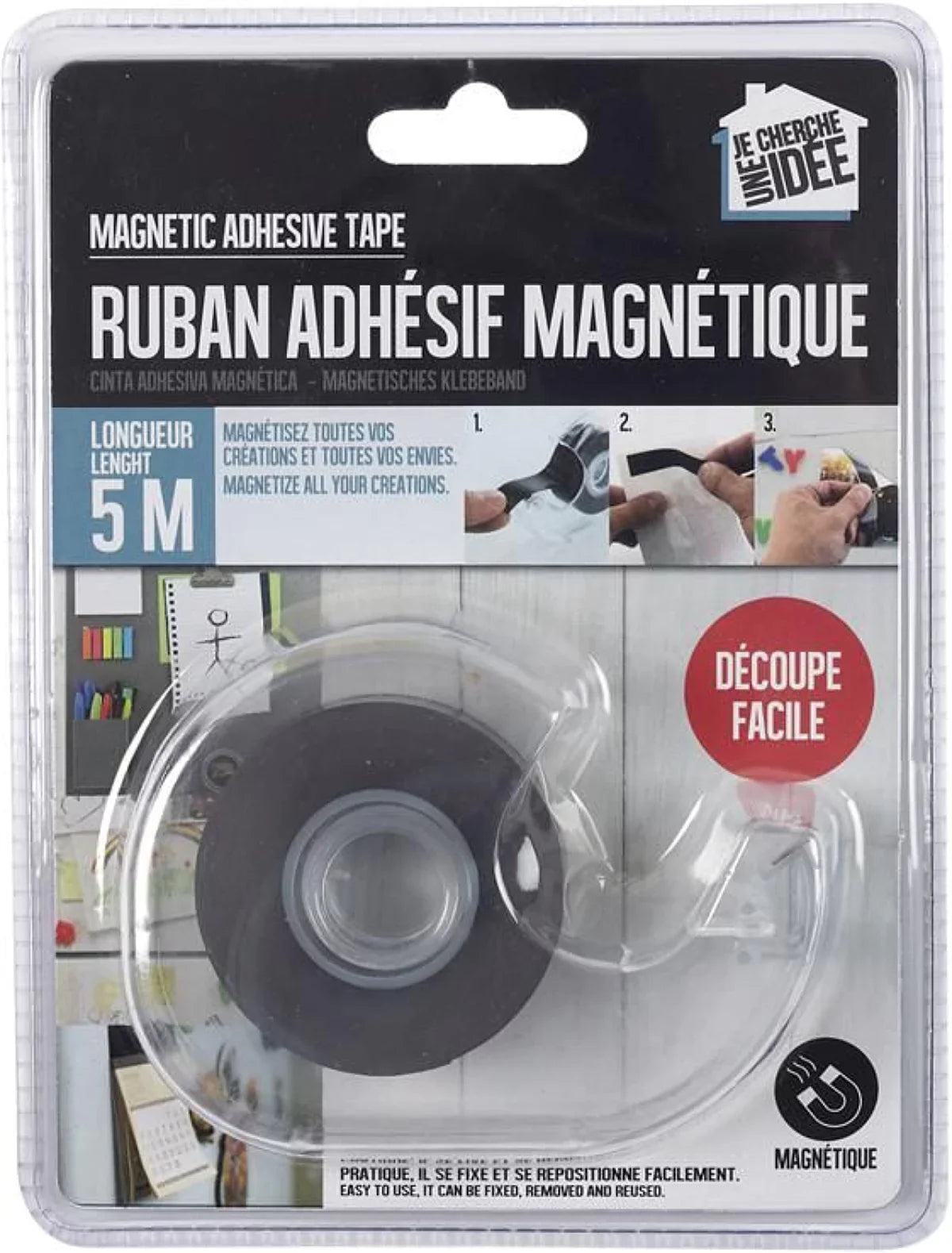 Ruban Adhésif "Magnétique" 5m Noir