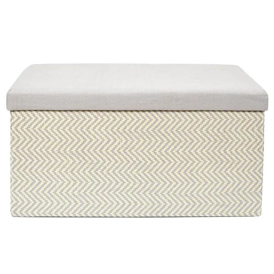 Banc Coffre Pliable "tressé" 76cm Gris