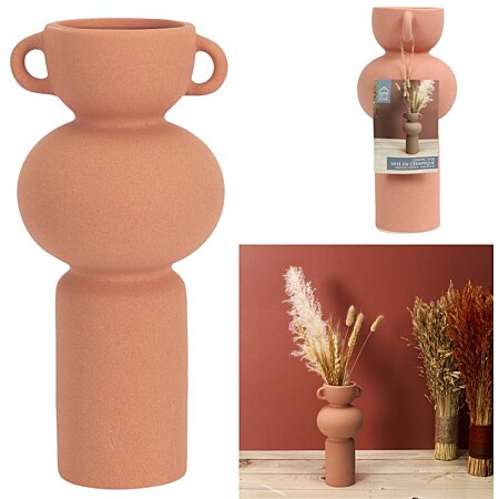 Vase avec Anse Déco "Arty" 25cm Terracotta