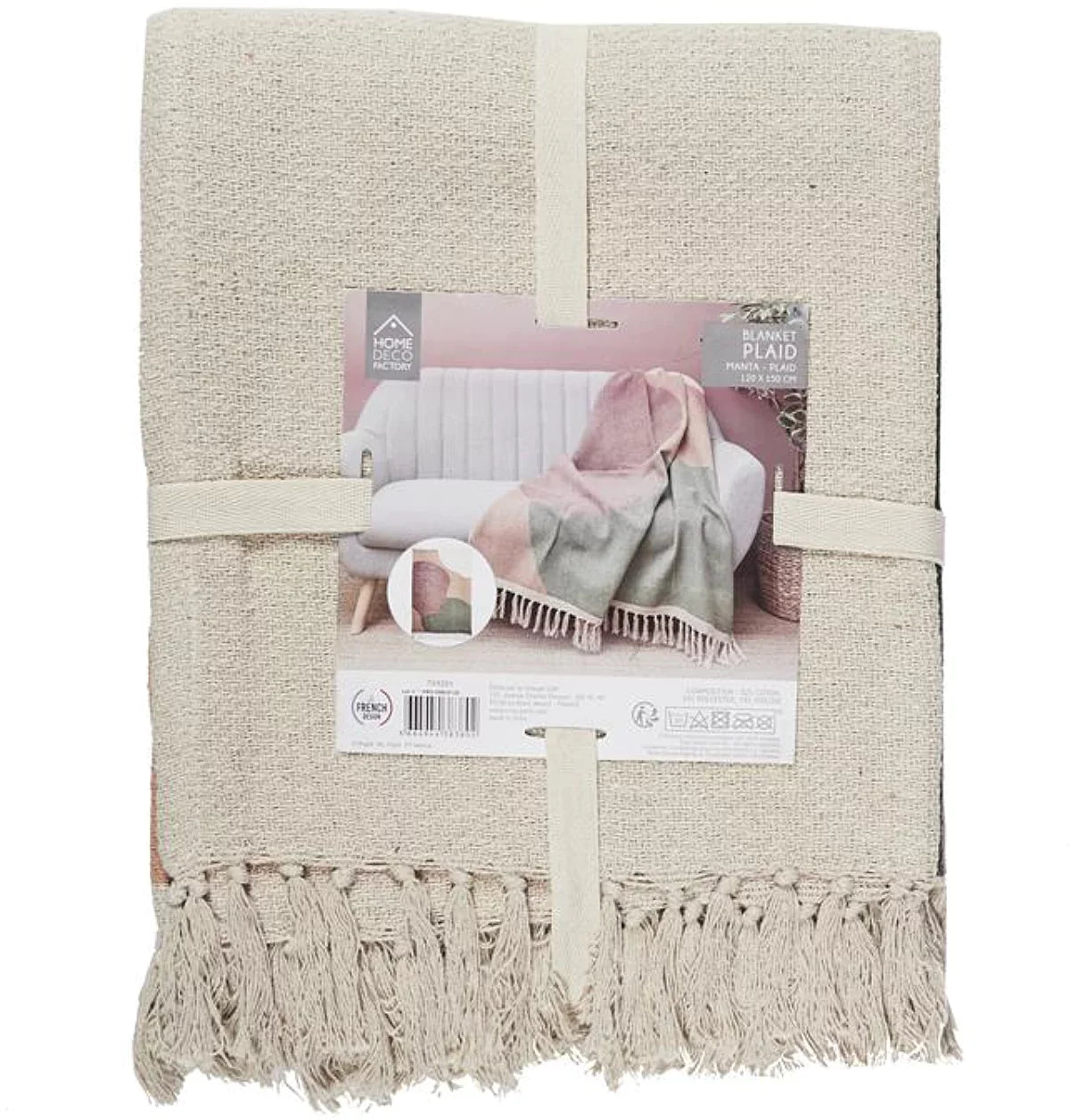 Plaid jete Poesie Formelle Coton 120x150cm