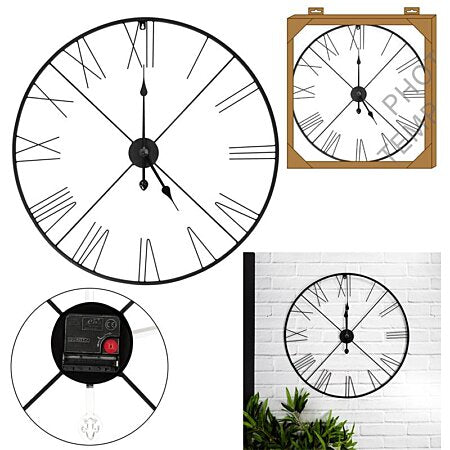 HORLOGE FILAIRE CHIFFRES ROMAINS 70CM