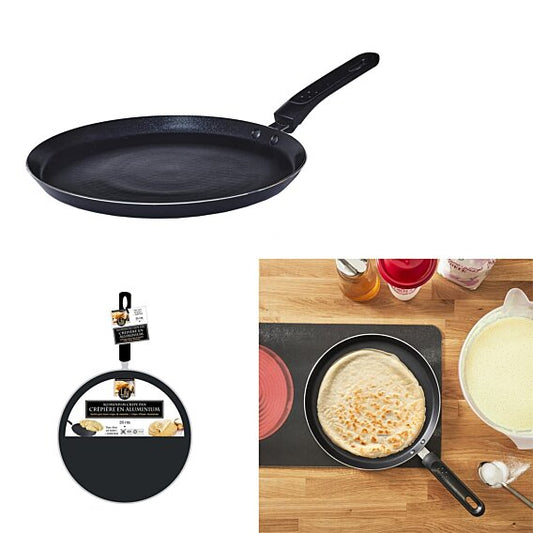 Crêpière En Aluminium "tous Feux" 28cm Noir
