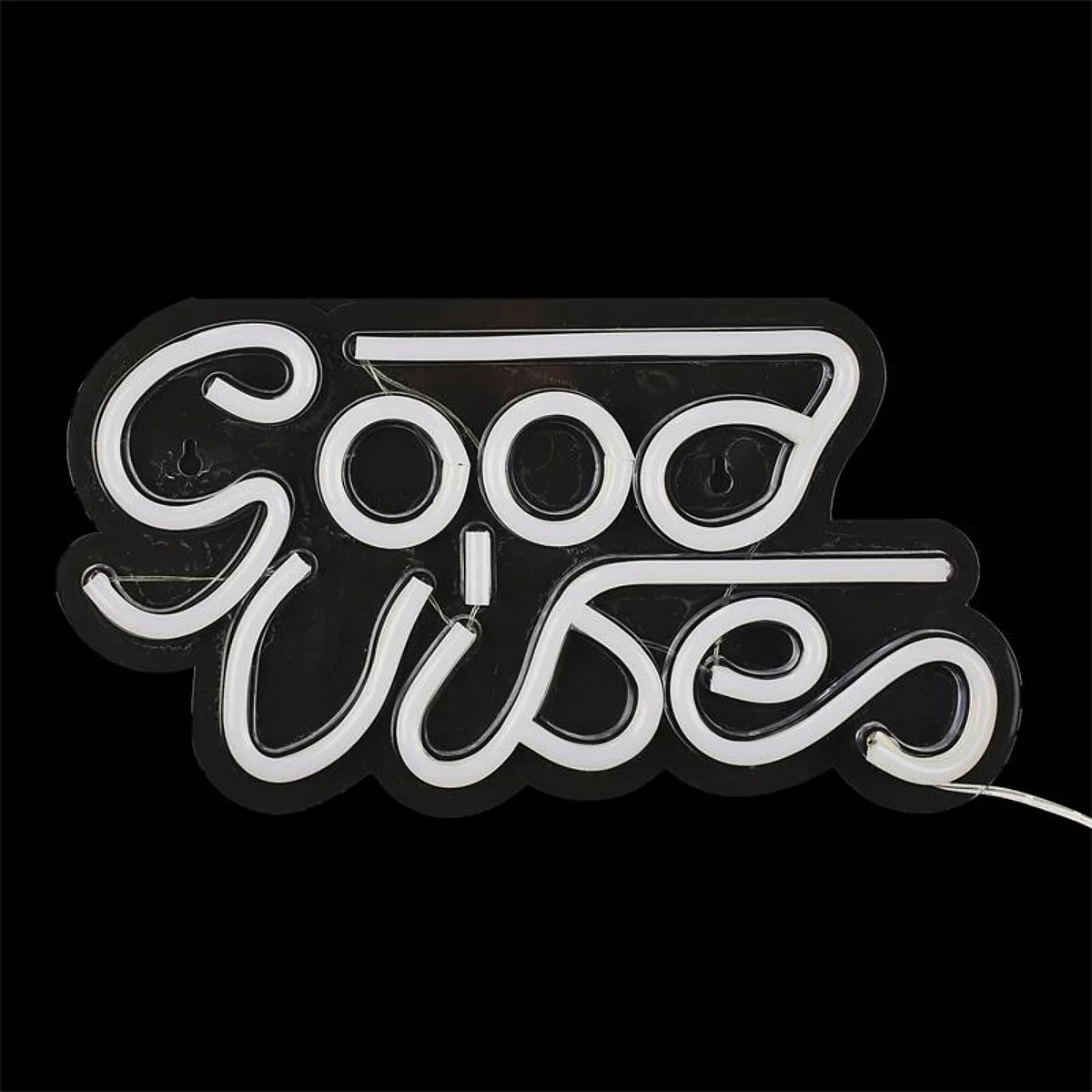 Lampe Led Effet Néon "good Vibes" 33cm Rose