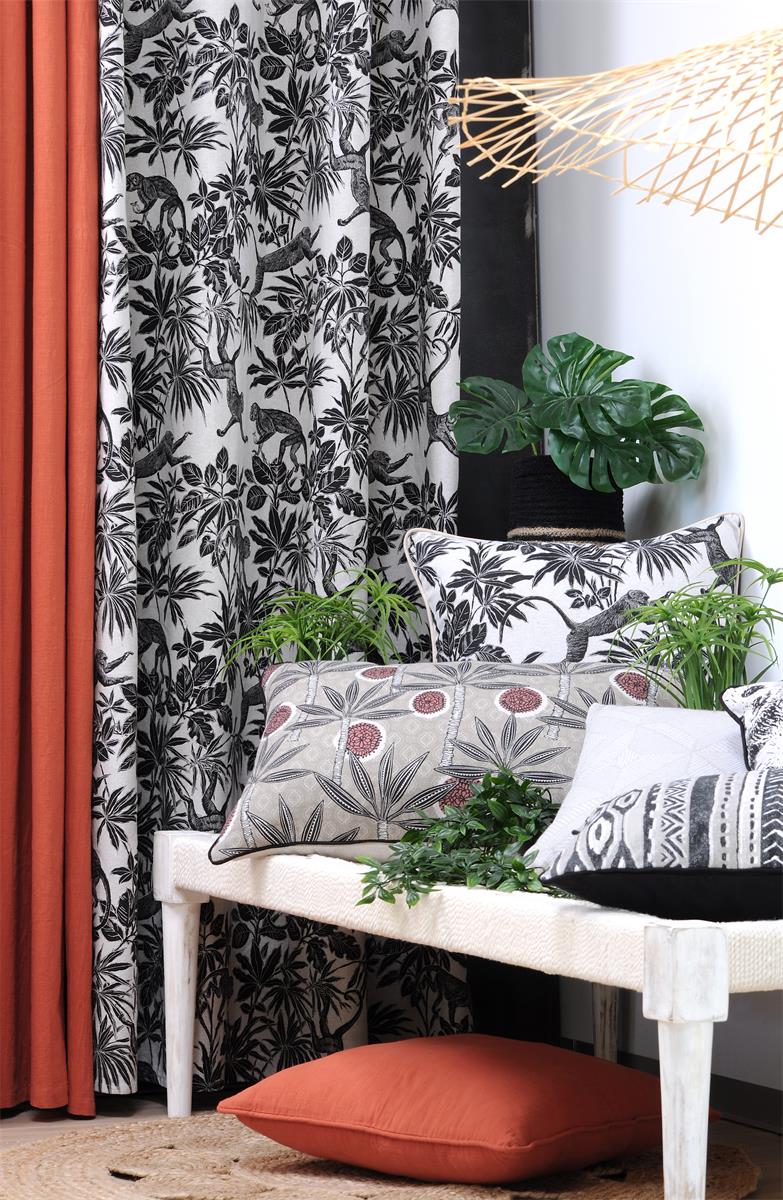 RIDEAU SAPAJOU NOIR 135X250 cm