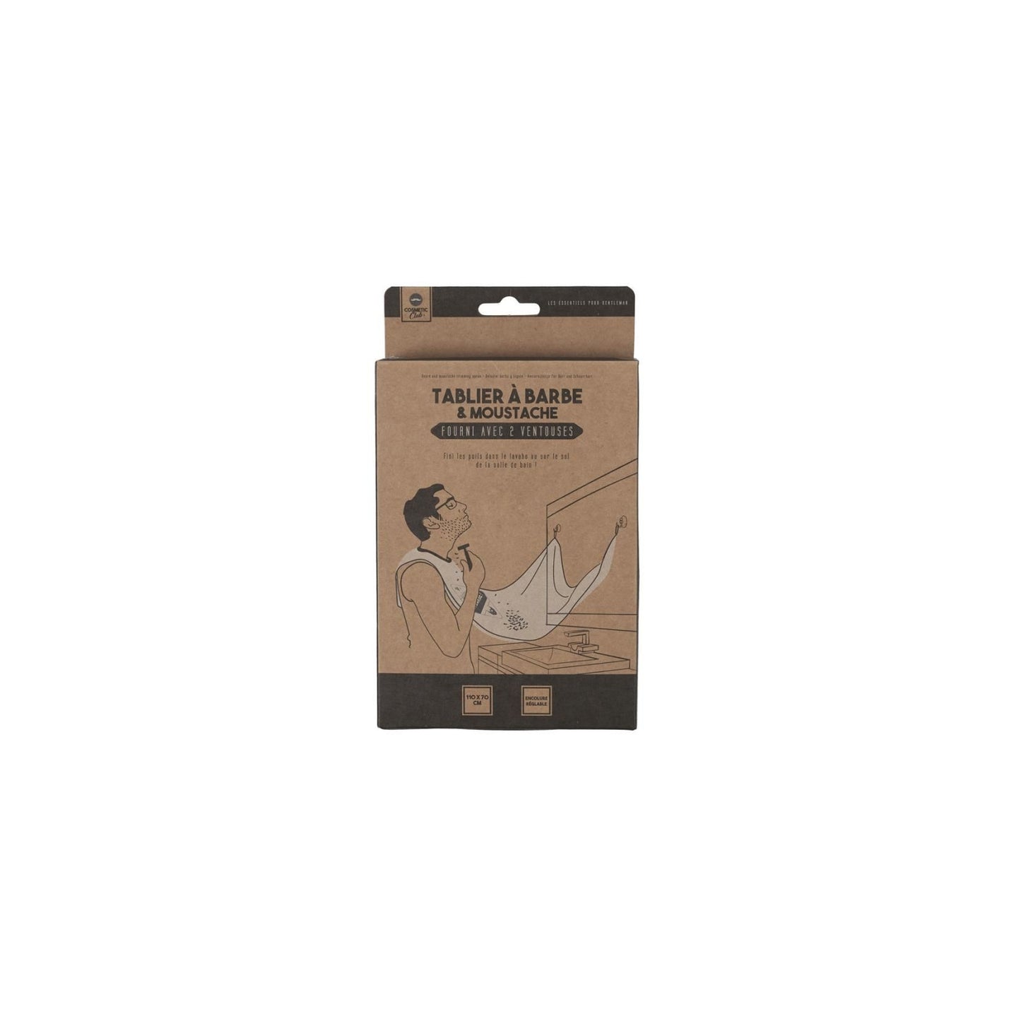 Tablier À Barbe & Moustache "homme" 110cm Blanc