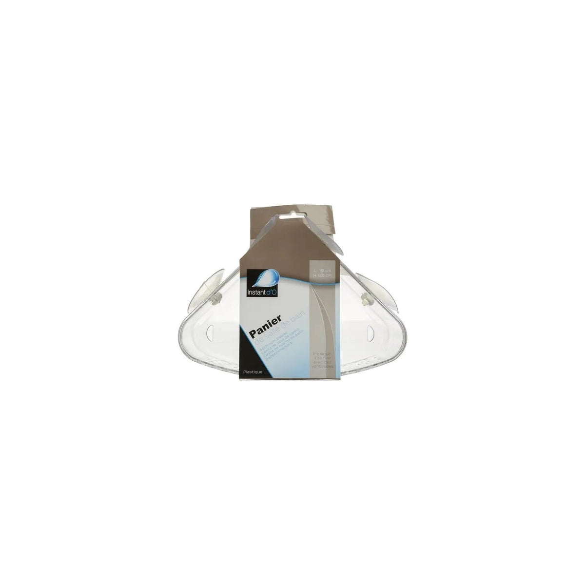 Panier De Douche Ventouse "galet" 23cm Transparent