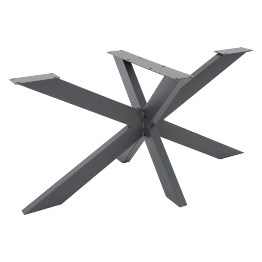 Pied De Table Spider Métal Anthracite Industriel Piètement Meuble 78x71x120 Cm