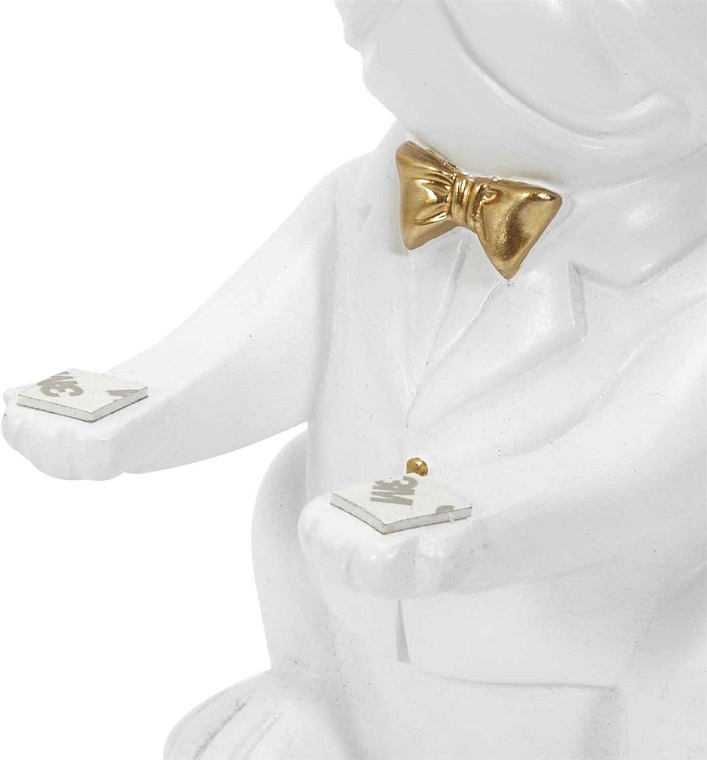 Statuette & Vide-poche "bulldog" 21cm Blanc