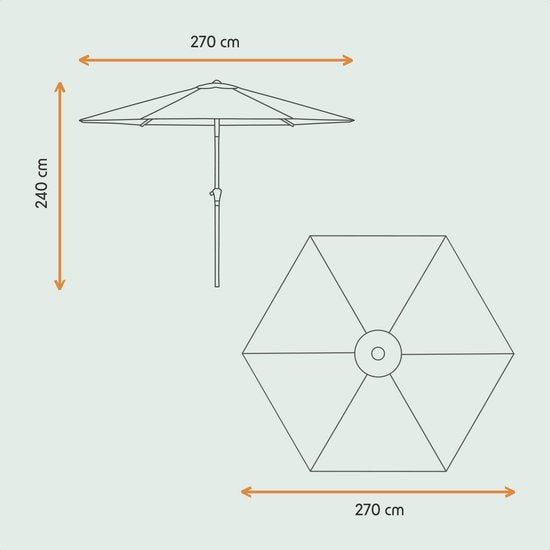 Parasol Rond  Ø270 cm