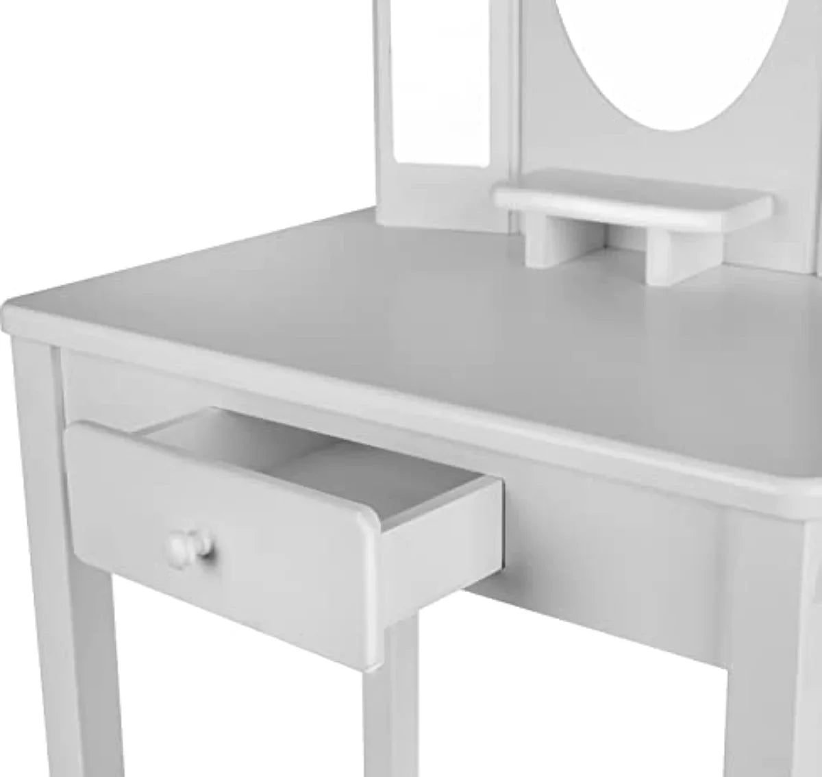 Coiffeuse En Bois Pour Enfant Avec 3 Miroirs