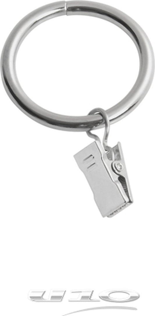 Lot De 10 Anneaux "pince"  Chrome