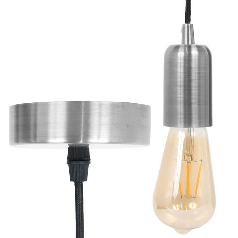 Lampe Suspension Déco "vintage" 9cm Argent