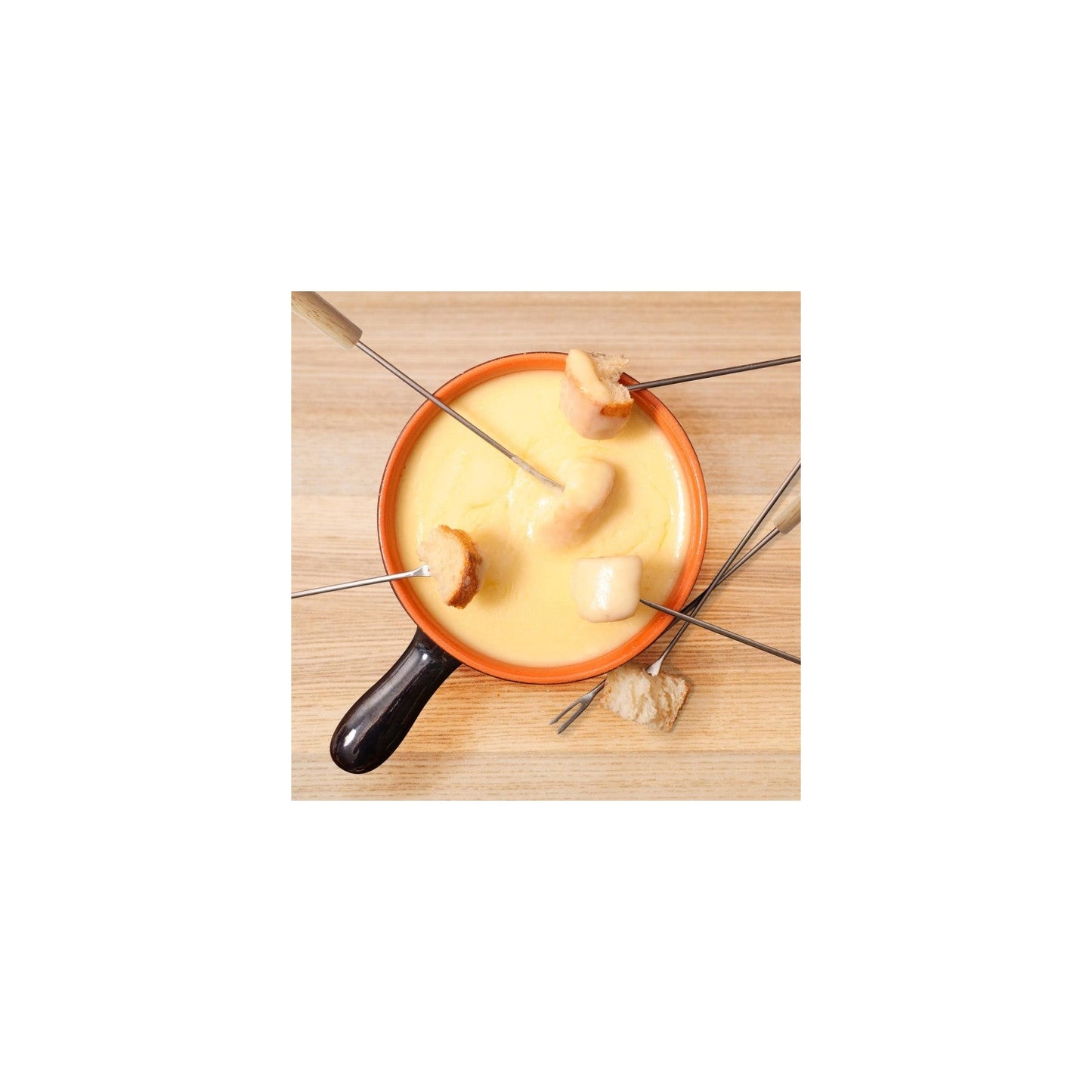 Lot De 6 Piques À Fondue "chaleur" 23cm Naturel