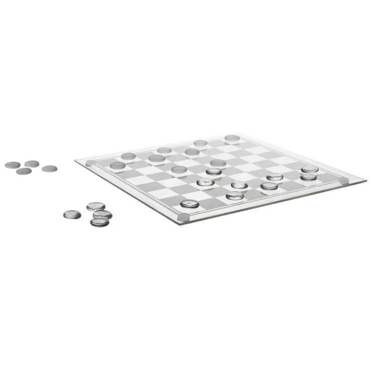 Jeu de dame en verre