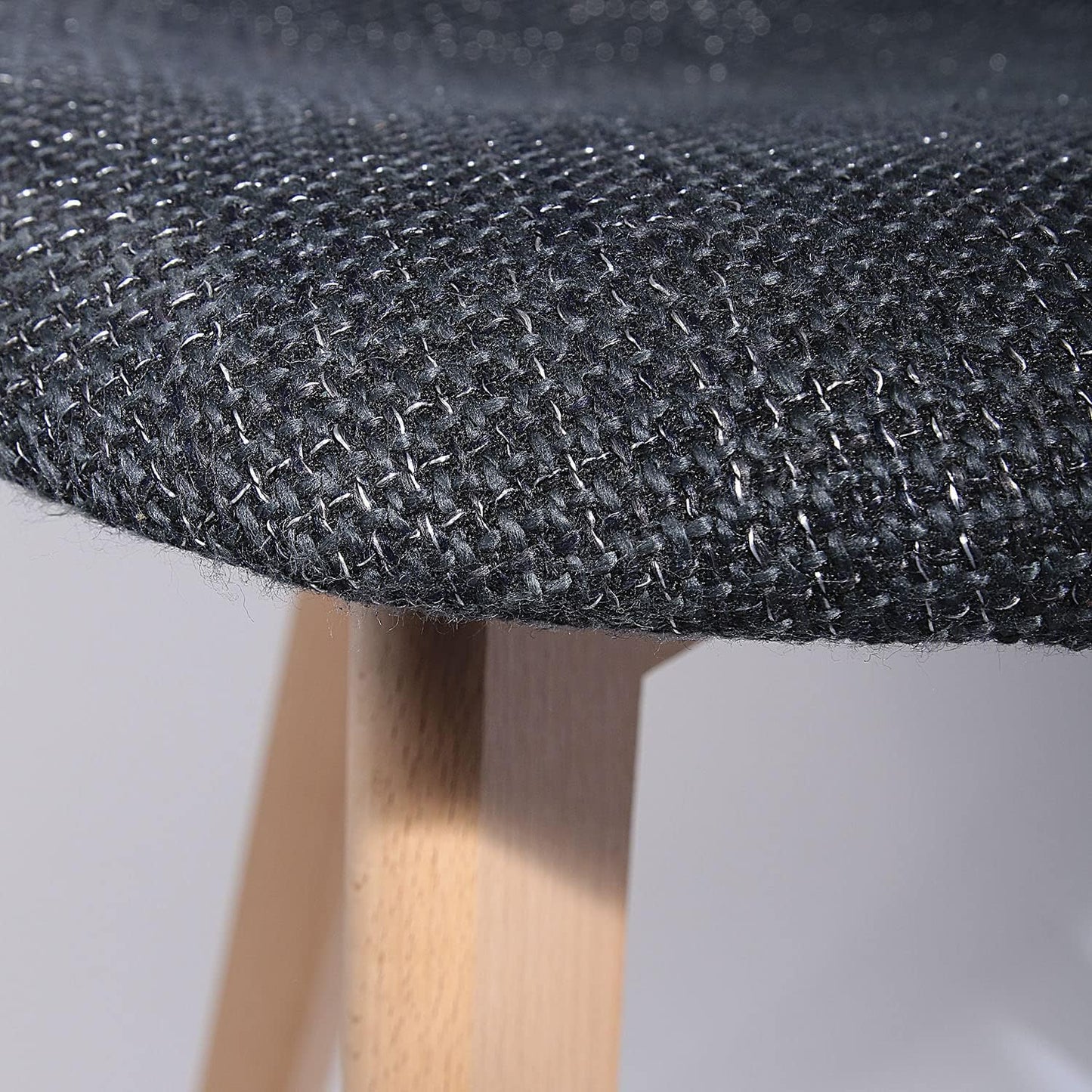 Lot de 2 Chaises Scandinave Grosse Maille Noire